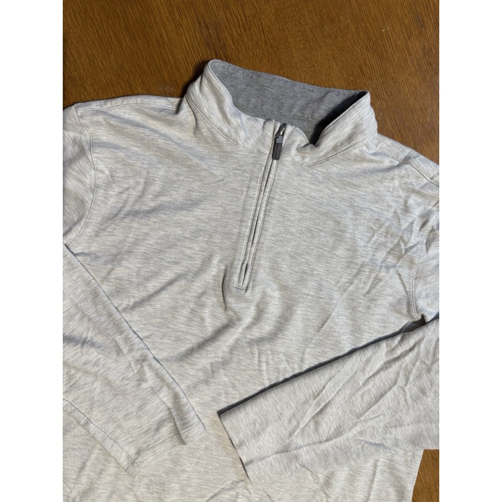 Mizzen+Main Mens XL Gray Quarter Zip Pullover Stretch Performance Golf Tennis